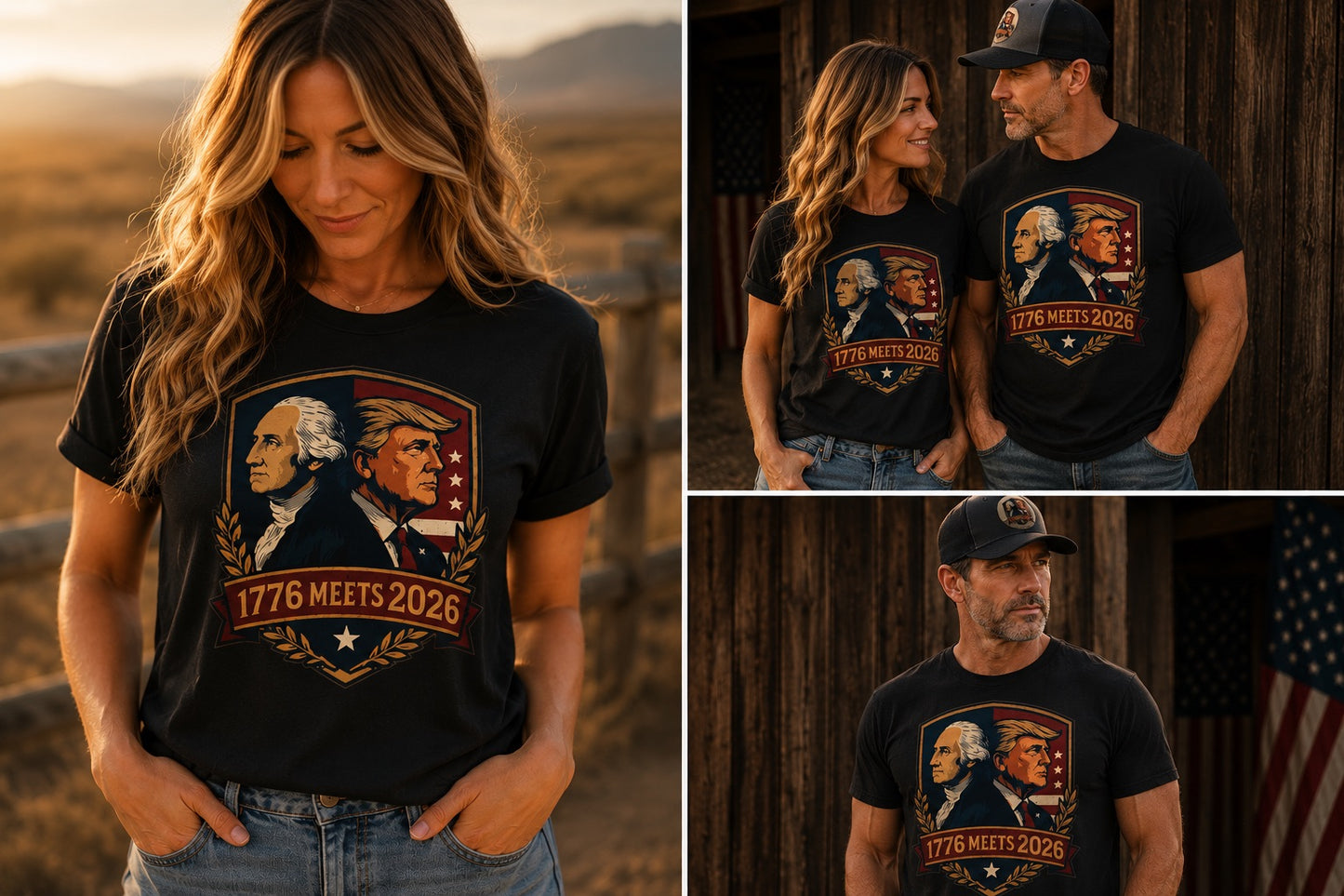 1776 Meets 2026™ Women's Patriotic Relaxed Fit T-Shirt