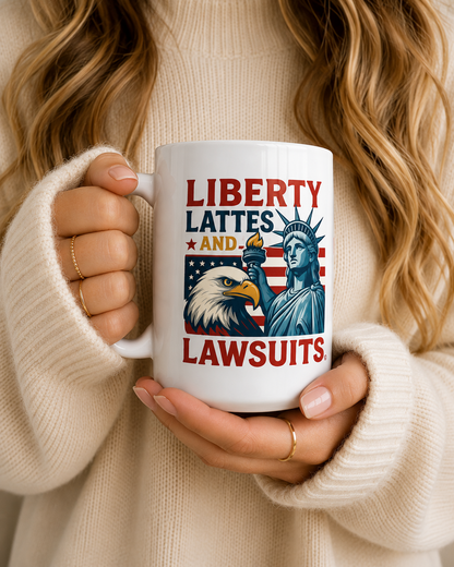 Liberty, Lattes & Lawsuits Mug