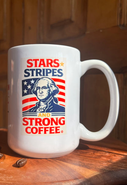 Stars, Stripes & Strong  Coffee Mug - Washington Edition