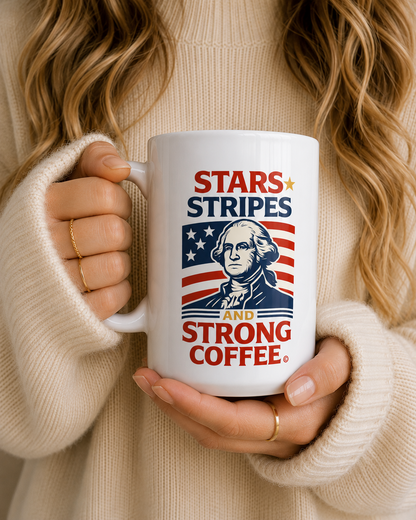 Stars, Stripes & Strong  Coffee Mug - Washington Edition
