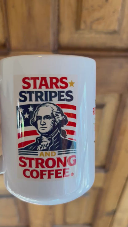 Stars, Stripes & Strong  Coffee Mug - Washington Edition
